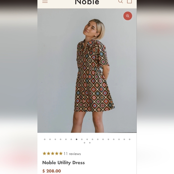 Noble Granny Print Utility Dress XS - Picture 3 of 3